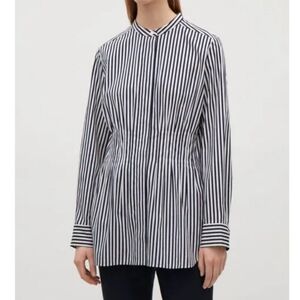 COS Blue and White Striped Blouse